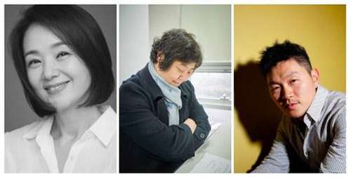 배종옥 배우(왼쪽부터), 임순례 감독, 양동근 배우.  <연합뉴스>